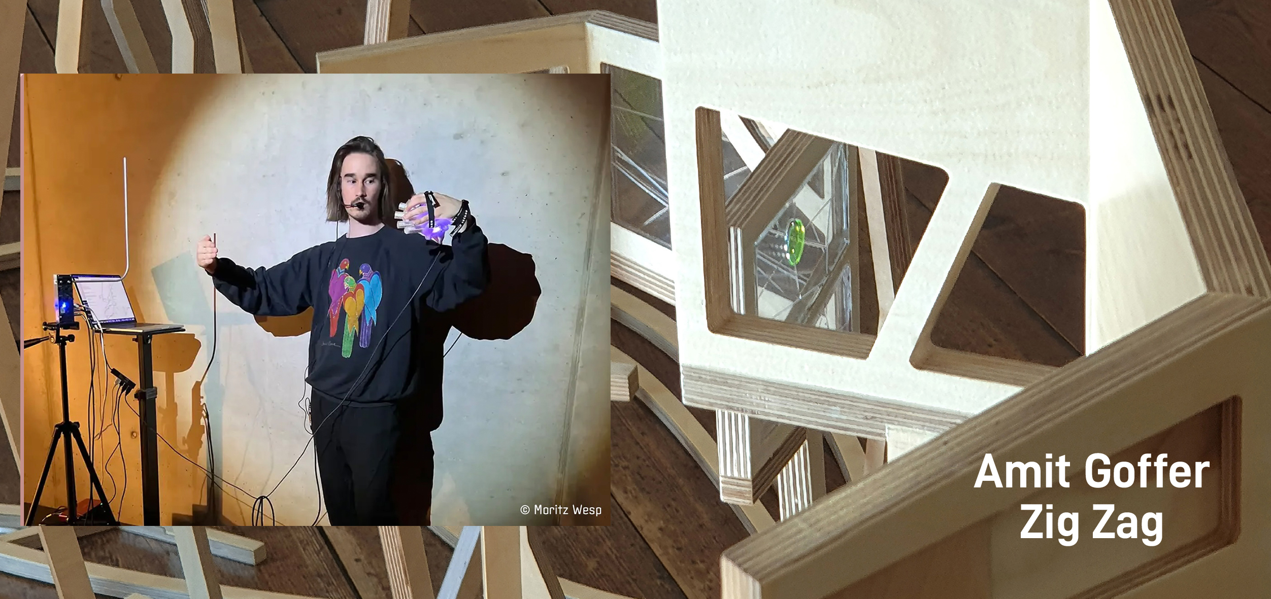 Moritz Wesp und die Ausstellung ZIG ZAG von Amit Goffer